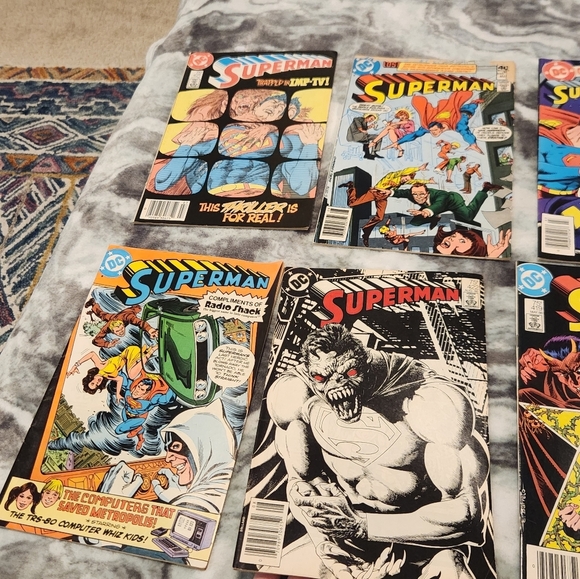 Lot Of 10 Dc Superman Comics 1980s #384 420 419 422 351 2 79 350 421 Radio Shack - Picture 4 of 5